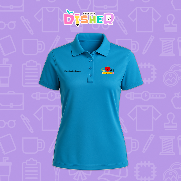 PBD-D-001 : Polo Bordada Dry Fit Dama I Manzana Lápiz