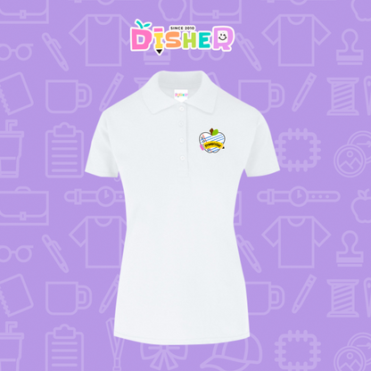 PBY-D-0092: Polo Bordada 50/50 Dama I Corazón papel preescolar