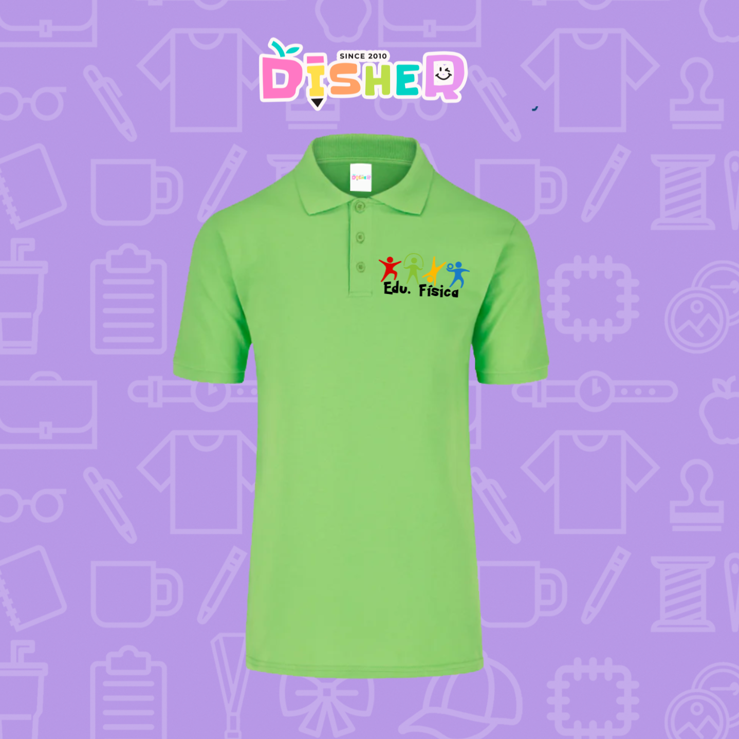 PBY-C-0090: Polo Bordada 50/50 Caballero I Educación física