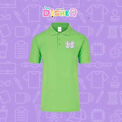 PBY-C-0011: Polo Bordada 50/50 Caballero I Moño lápiz amarillo