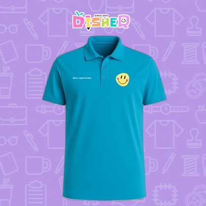 PBD-C-0021: Polo Bordada Dry Fit Caballero I Happy face