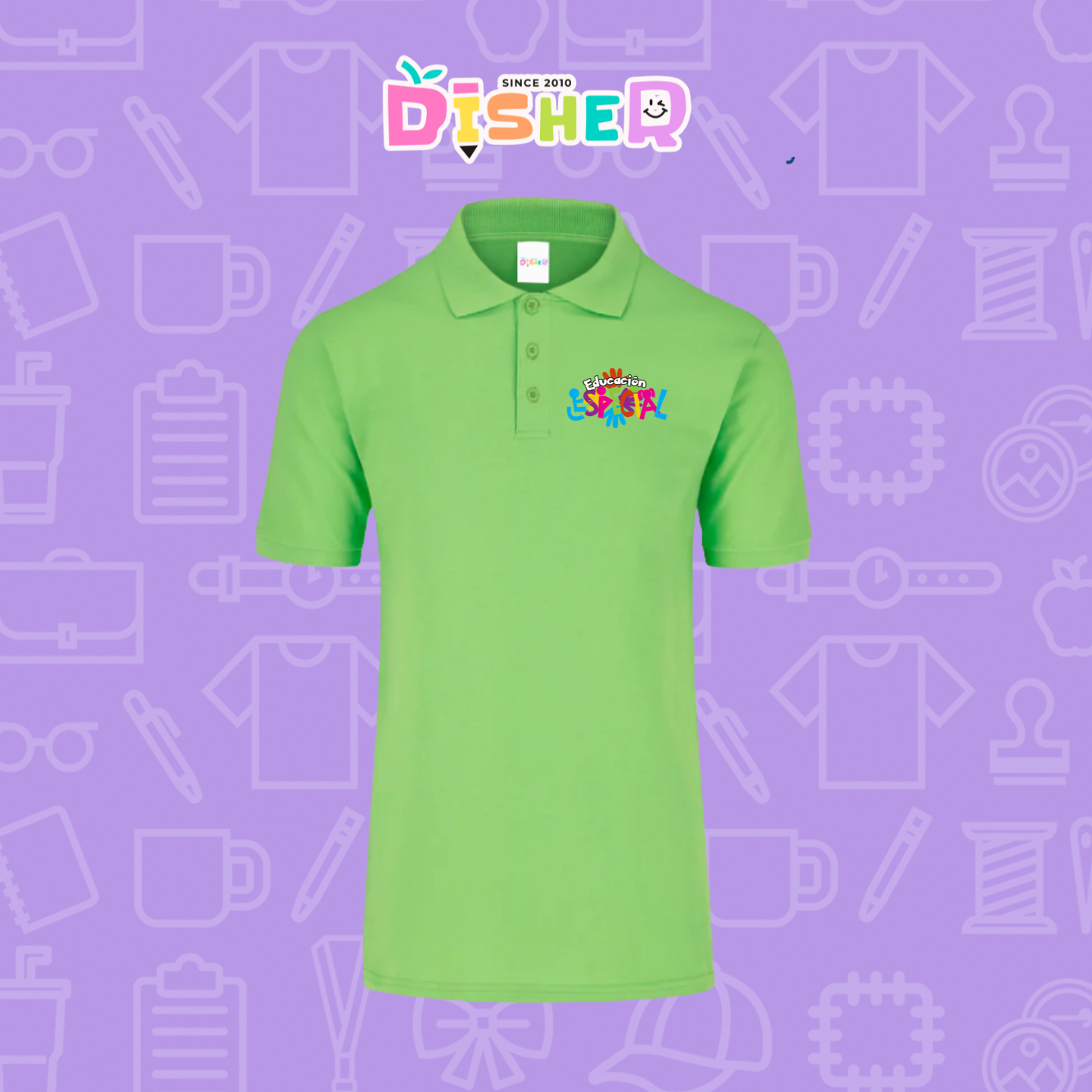 PBY-C-0078: Polo Bordada 50/50 Caballero I Educación especial