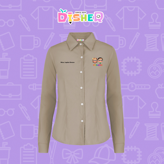 CBGL-D-003: Camisa Bordada Gabardina Manga corta Dama I Starcitos primaria
