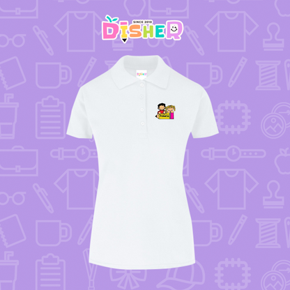 PBY-D-0080: Polo Bordada 50/50 Dama I Niños primaria