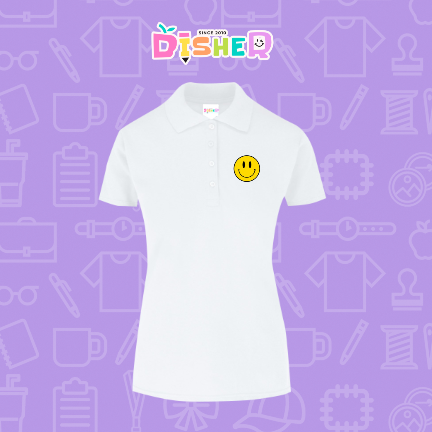 PBY-D-0083: Polo Bordada 50/50 Dama I Smily