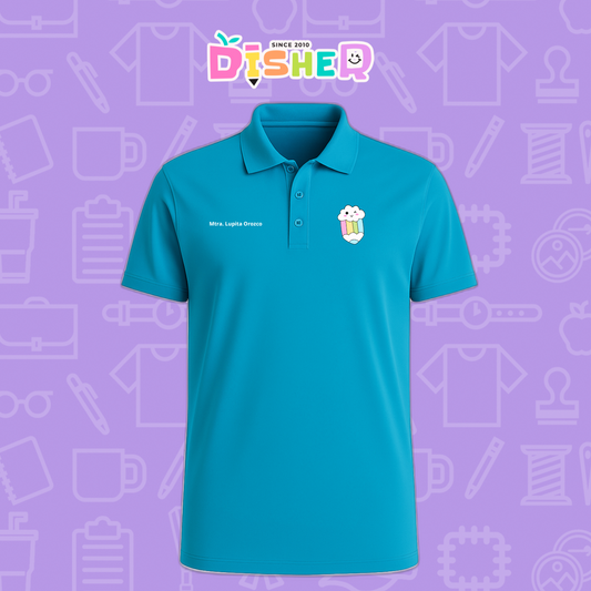 PBD-C-0057: Polo Bordada Dry Fit Caballero I  Lápiz nube