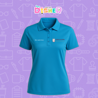 PBD-D-096: Polo Bordada Dry Fit Dama I Educación