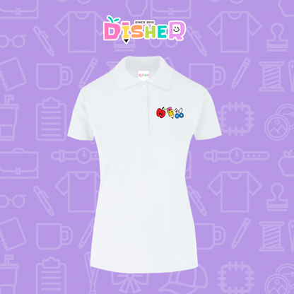 PBY-D-0065: Polo Bordada 50/50 Dama I Soy Maestra útiles