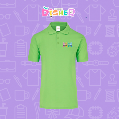 PBY-C-0045: Polo Bordada 50/50 Caballero I Crayolas pastel