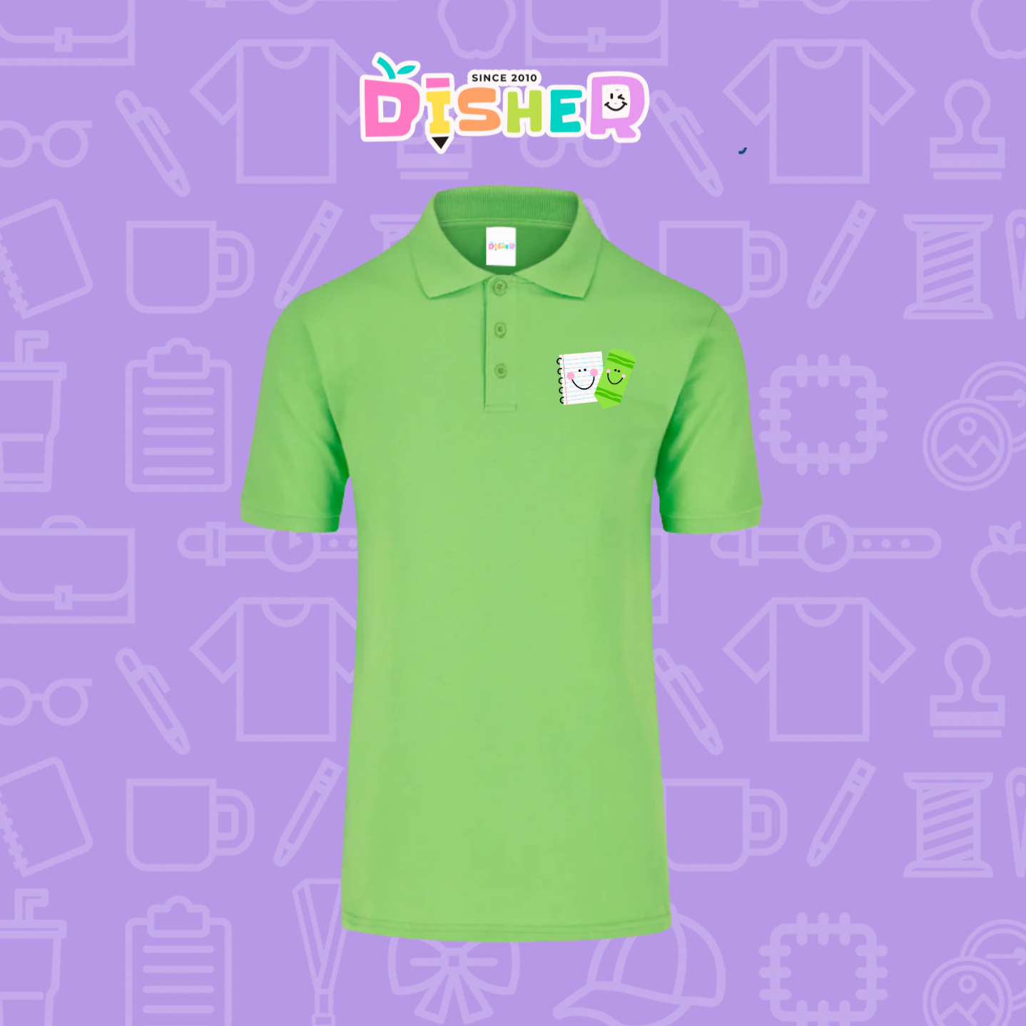 PBY-C-0033: Polo Bordada 50/50 Caballero I Papel pencil