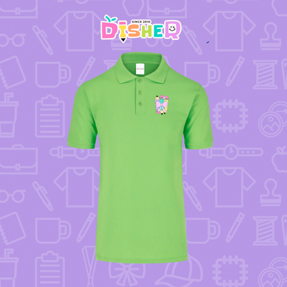 PBY-C-0007: Polo Bordada 50/50 Caballero I Lápices moñitos