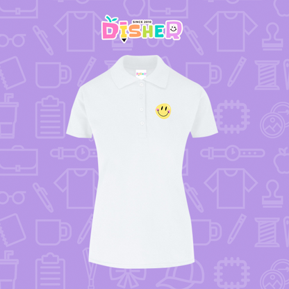 PBY-D-0021: Polo Bordada 50/50 Dama I Happy face