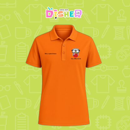 PBD-C-0079: Polo Bordada Dry Fit Caballero I  Búho gris manzana