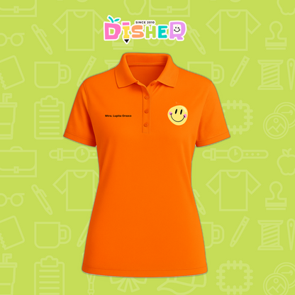 PBD-D-021: Polo Bordada Dry Fit Dama I Happy face
