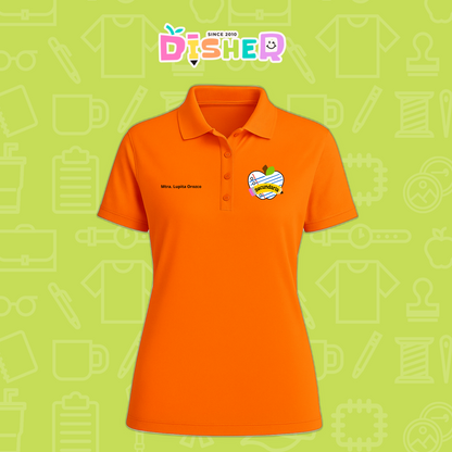 PBD-D-094: Polo Bordada Dry Fit Dama I Corazón papel secundaria