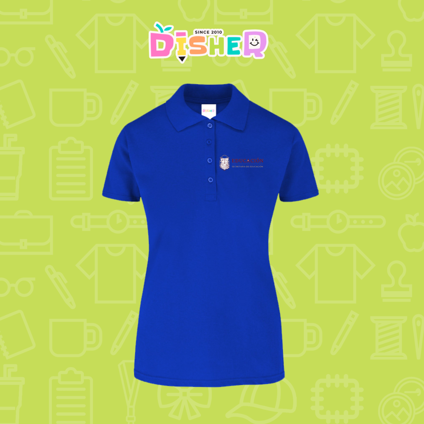 PBY-D-0096: Polo Bordada 50/50 Dama I Educación