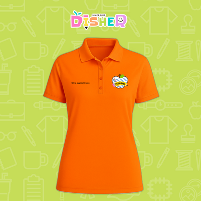 PBD-D-093: Polo Bordada Dry Fit Dama I Corazón papel primaria