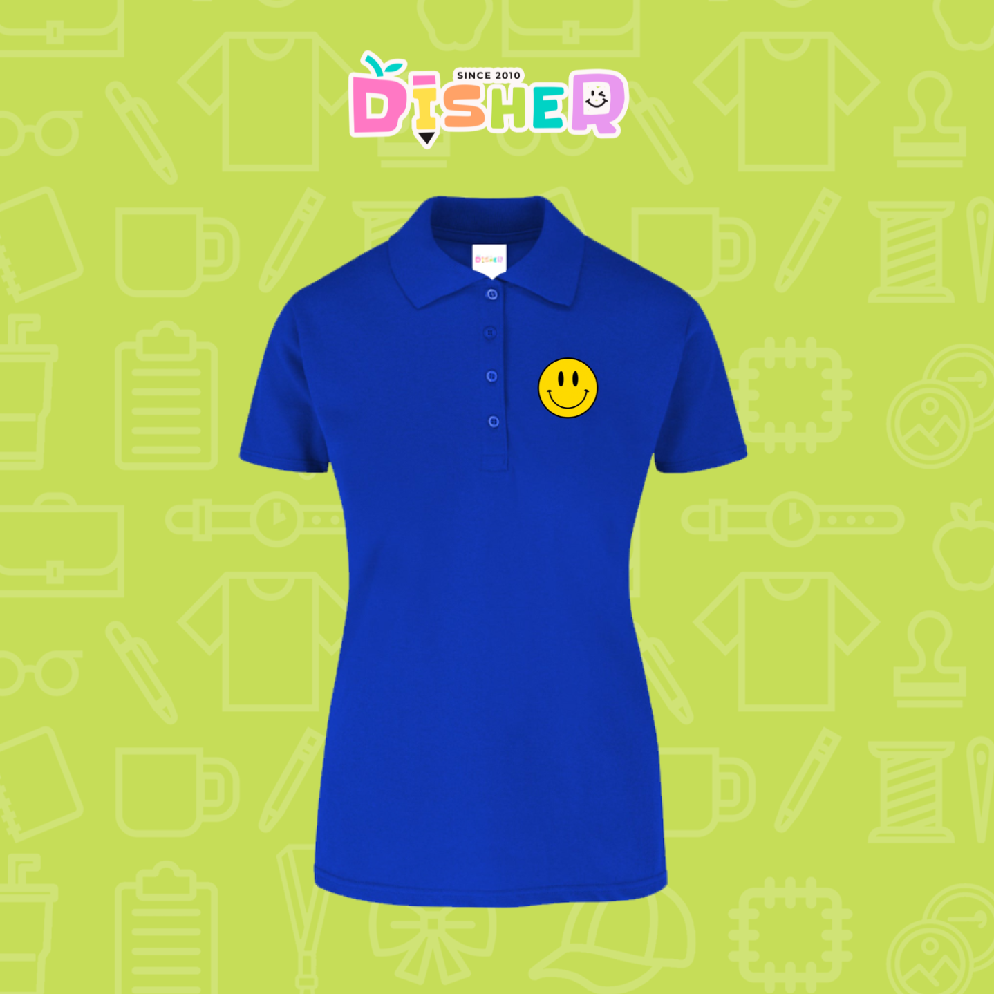 PBY-D-0083: Polo Bordada 50/50 Dama I Smily