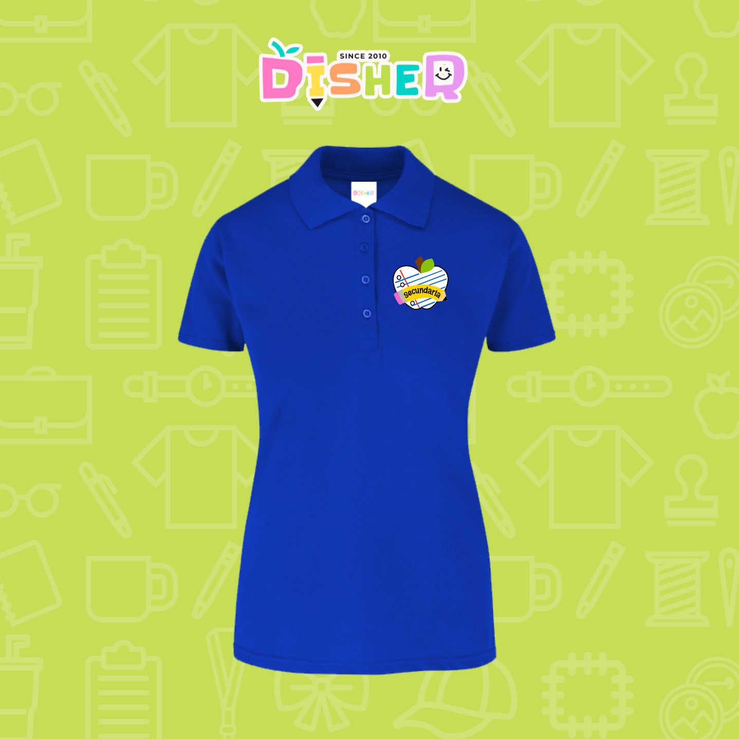 PBY-D-0094: Polo Bordada 50/50 Dama I Corazón papel secundaria