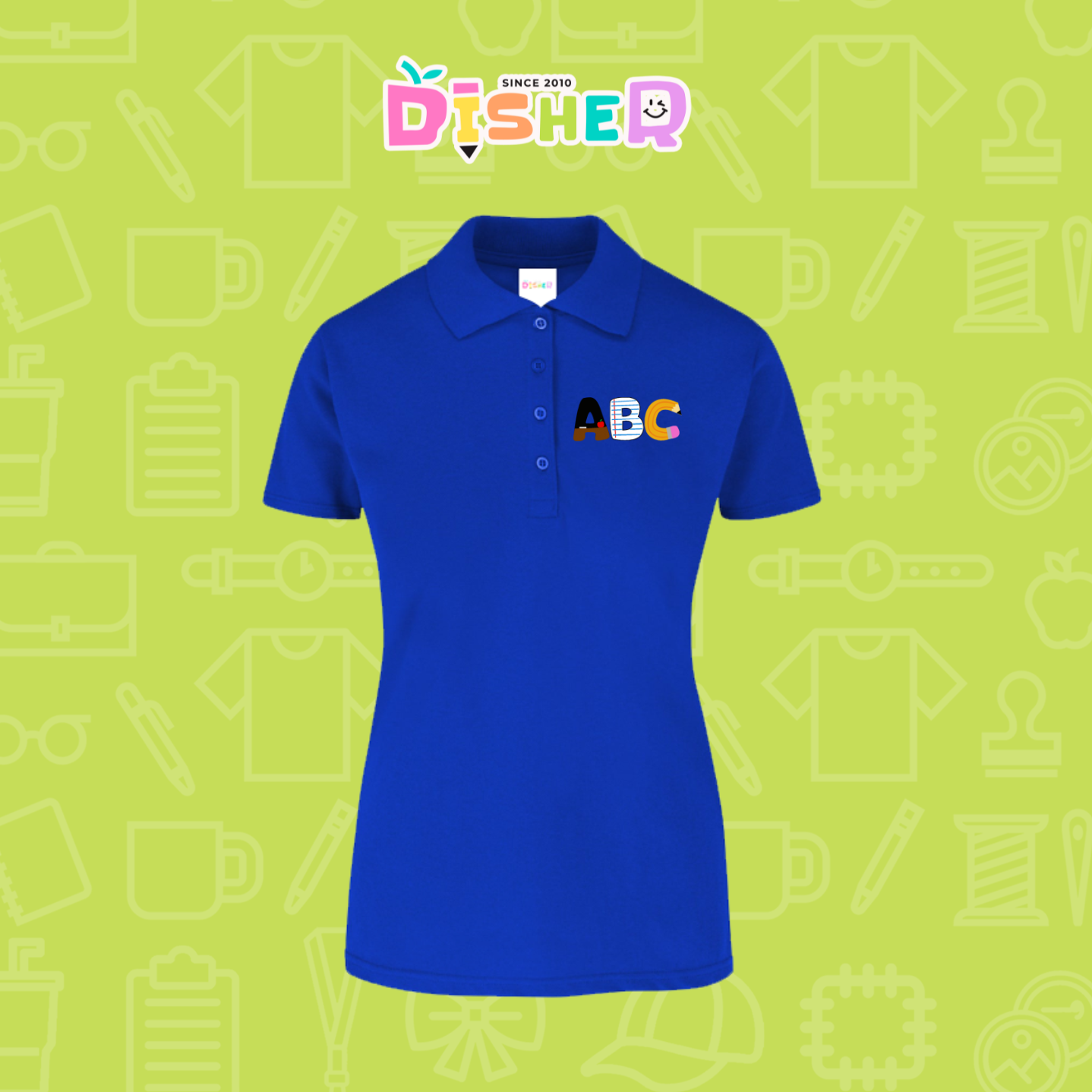 PBY-D-0099: Polo Bordada 50/50 Dama I Abc