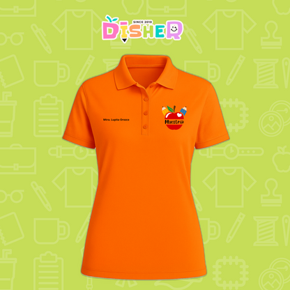 PBD-D-091: Polo Bordada Dry Fit Dama I Manzana lápices
