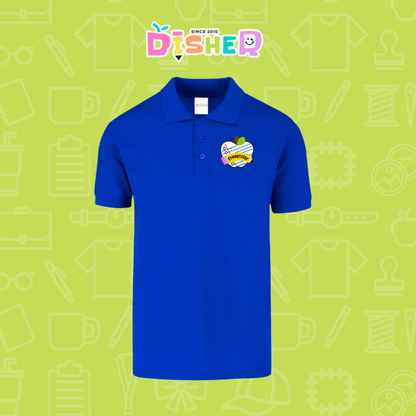 PBY-C-0092: Polo Bordada 50/50 Caballero I Corazón papel preescolar