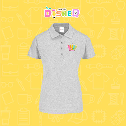 PBY-D-0042: Polo Bordada 50/50 Dama I Amigas crayolas