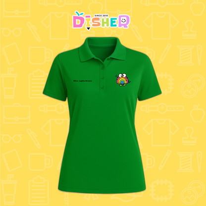 PBD-D-029: Polo Bordada Dry Fit Dama I Arcoíris manitas