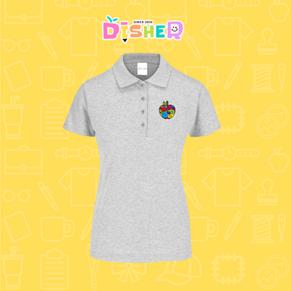 PBY-D-0067: Polo Bordada 50/50 Dama I Manzana risco