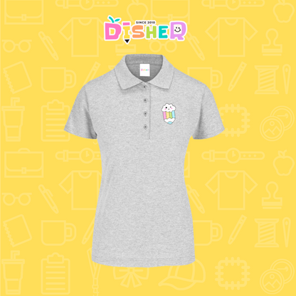 PBY-D-0057: Polo Bordada 50/50 Dama I Lápiz nube