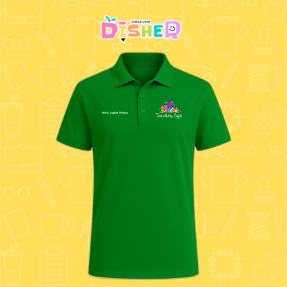 PBD-C-0039: Polo Bordada Dry Fit Caballero I Teacherlife