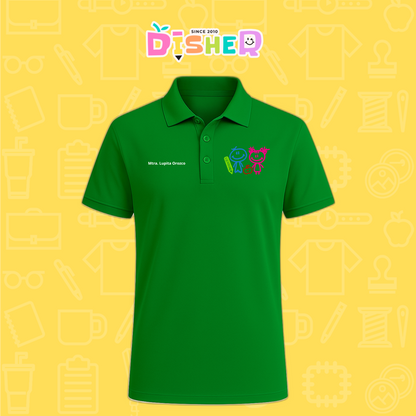 PBD-C-0062: Polo Bordada Dry Fit Caballero I  Niños trazos
