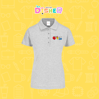 PBY-D-0065: Polo Bordada 50/50 Dama I Soy Maestra útiles