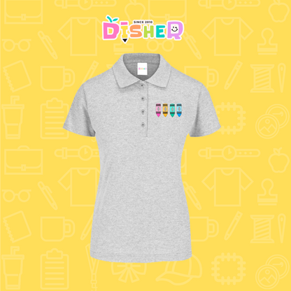 PBY-D-0045: Polo Bordada 50/50 Dama I Crayolitas