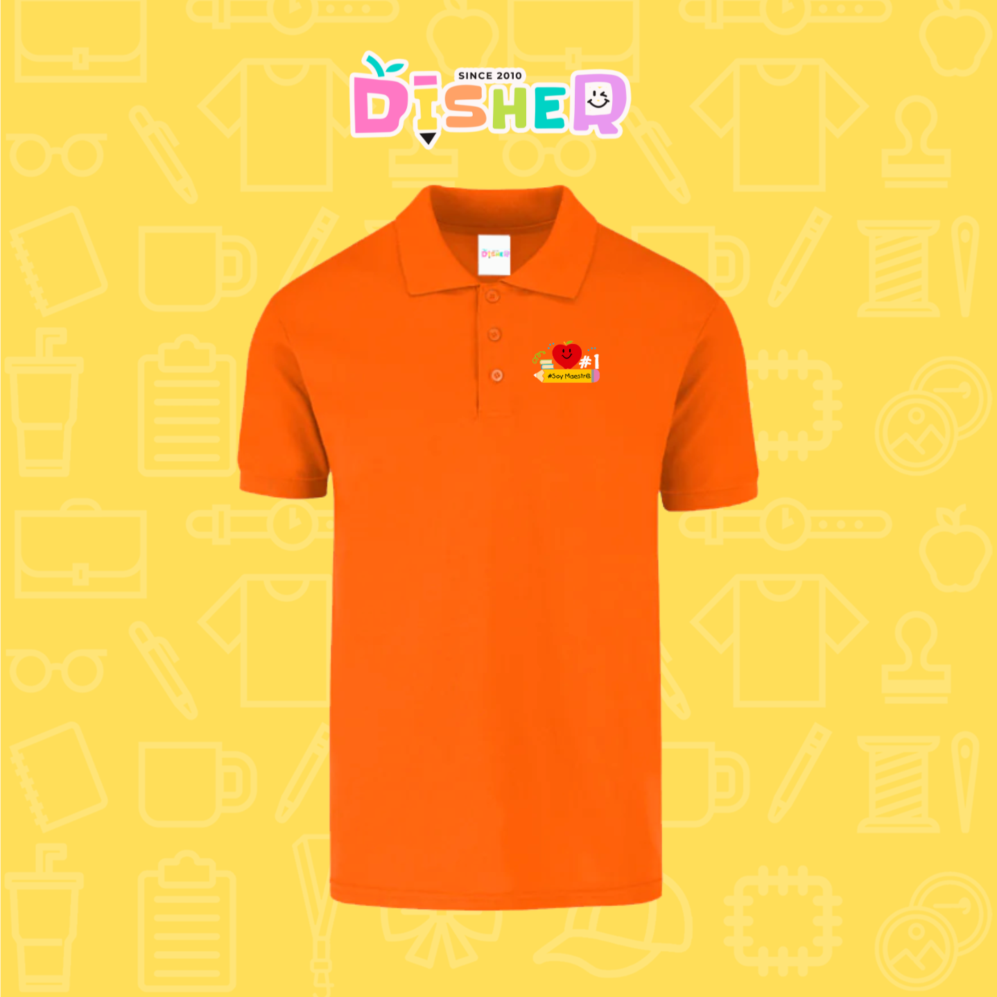 PBY-C-0001: Polo Bordada 50/50 Caballero I Manzana lápiz