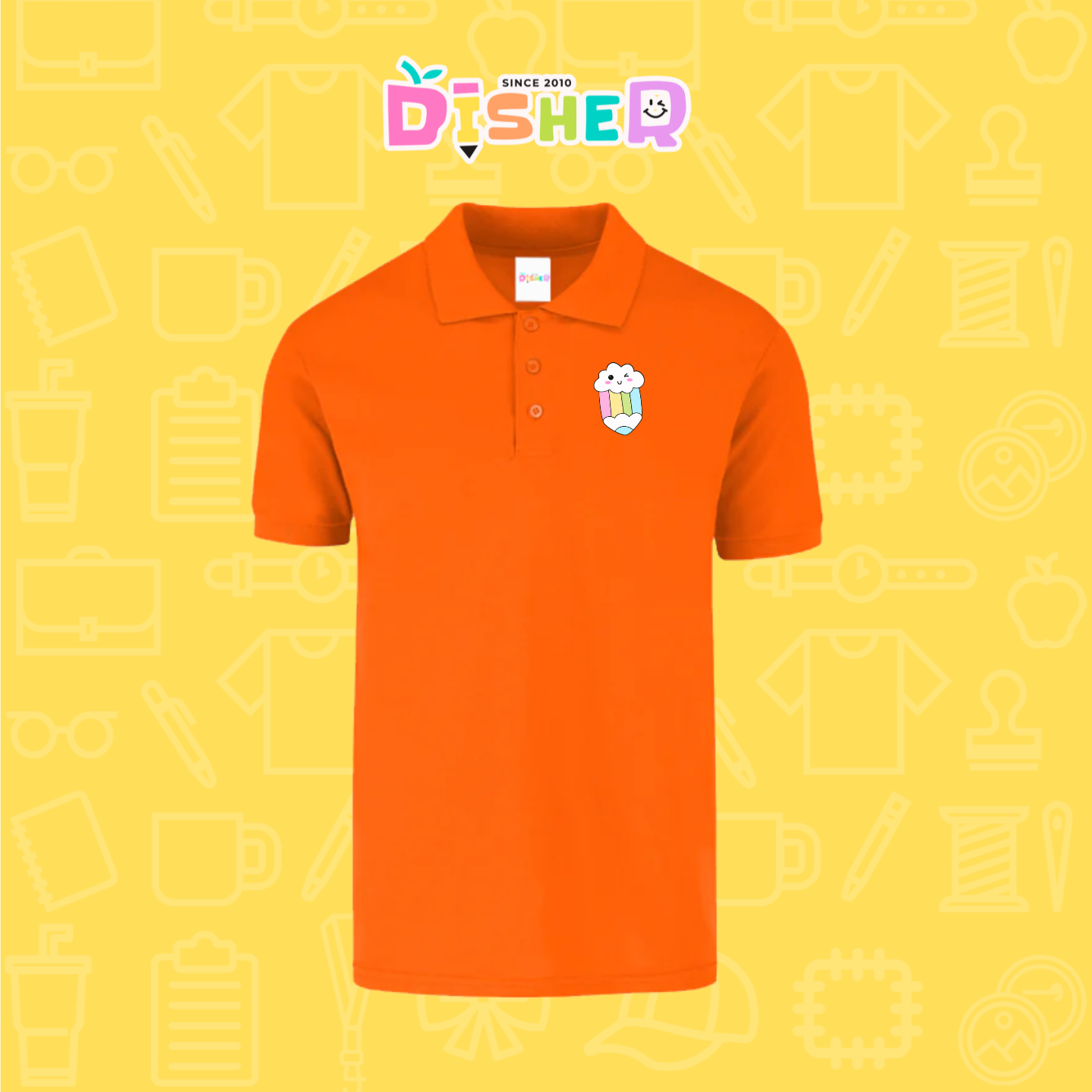 PBY-C-0057: Polo Bordada 50/50 Caballero I Lápiz nube