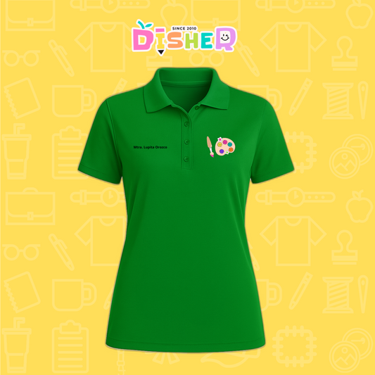 PBD-D-059: Polo Bordada Dry Fit Dama I Crayolas cajita