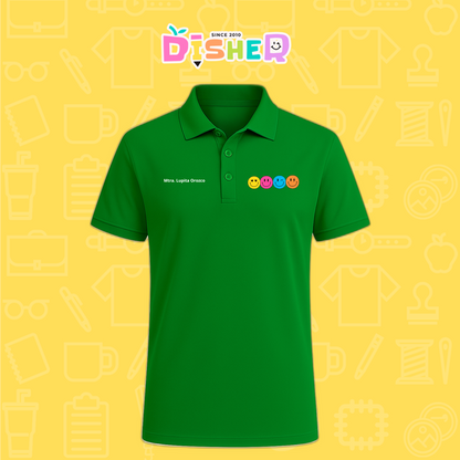 PBD-C-0024: Polo Bordada Dry Fit Caballero I Caritas felices