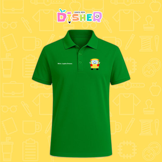 PBD-C-0035: Polo Bordada Dry Fit Caballero I Smile bus