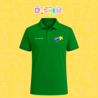 PBD-C-0019: Polo Bordada Dry Fit Caballero I Estrella fugaz