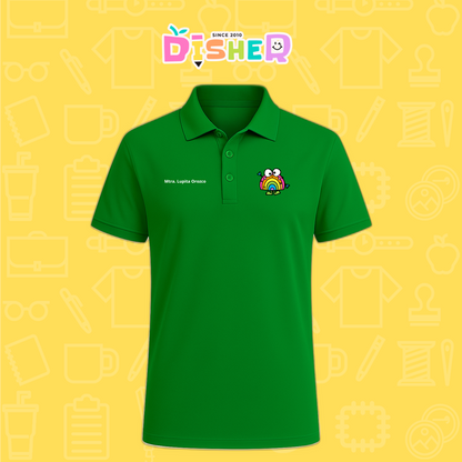 PBD-C-0029: Polo Bordada Dry Fit Caballero I Arcoíris manitas