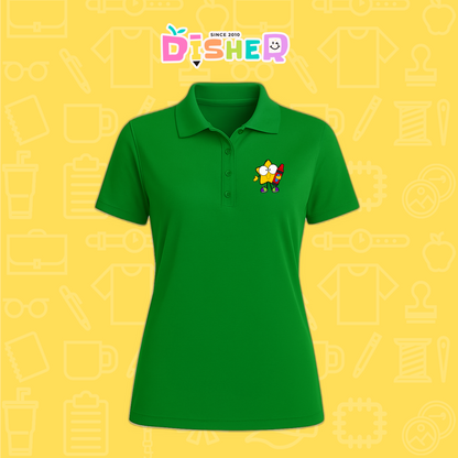 PBD-D-066: Polo Bordada Dry Fit Dama I Estrella manitas