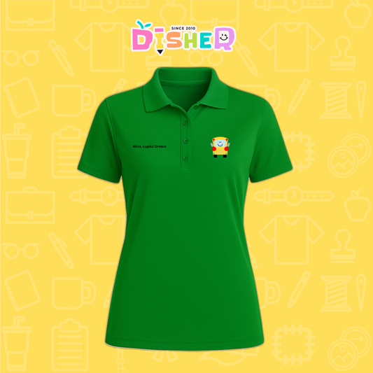 PBD-D-035: Polo Bordada Dry Fit Dama I Smile bus