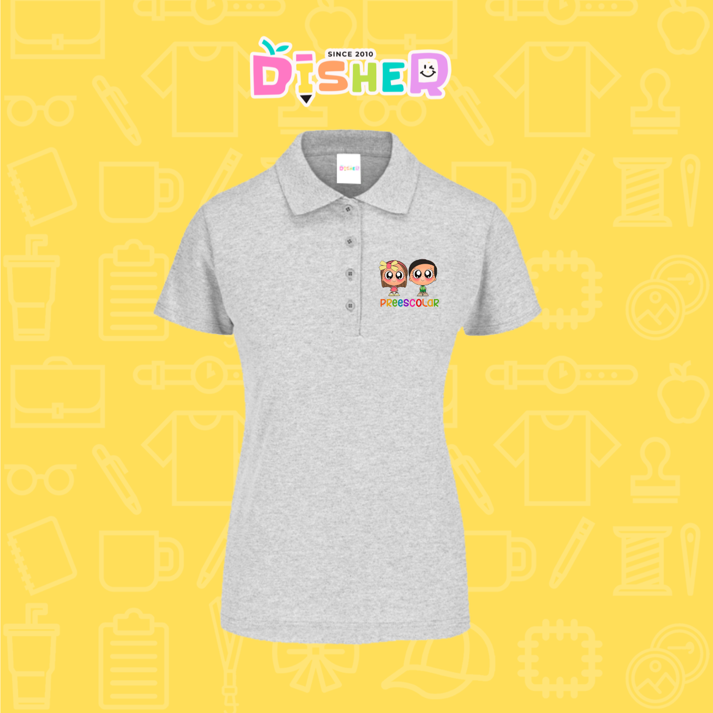 PBY-D-0002: Polo Bordada 50/50 Dama I Niños preescolar