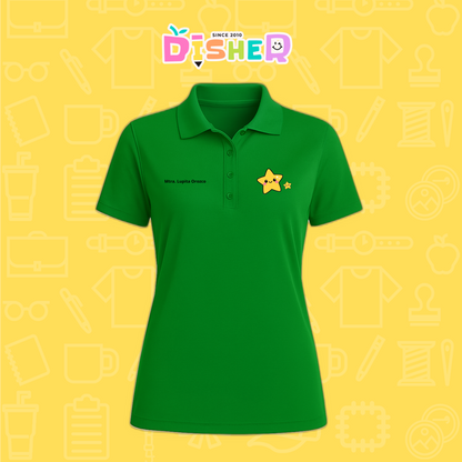 PBD-D-046: Polo Bordada Dry Fit Dama I Estrellitas