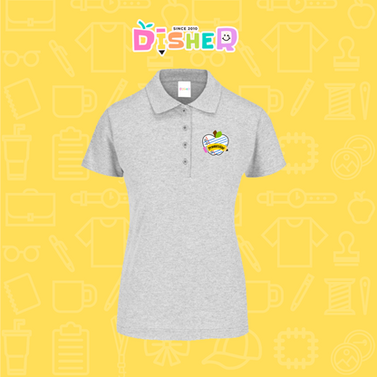 PBY-D-0092: Polo Bordada 50/50 Dama I Corazón papel preescolar