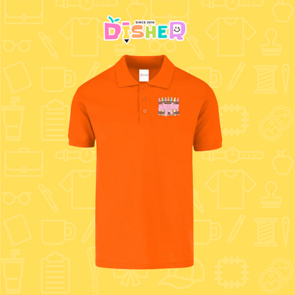 PBY-C-0009: Polo Bordada 50/50 Caballero I Moño rosa crayón