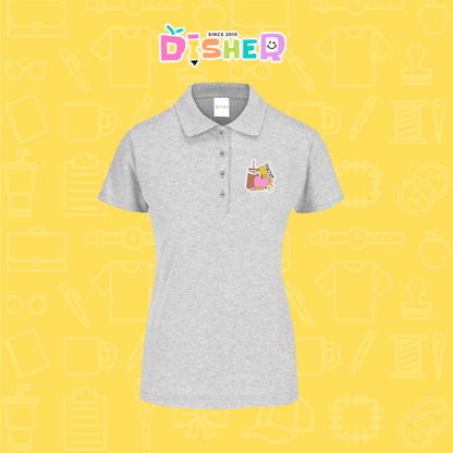 PBY-D-0036: Polo Bordada 50/50 Dama I  Teacher coffe