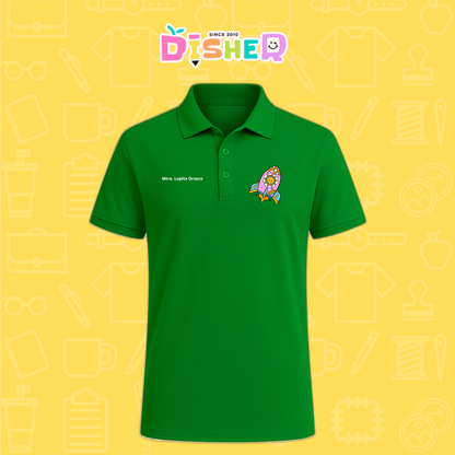 PBD-C-0027: Polo Bordada Dry Fit Caballero I Cohete