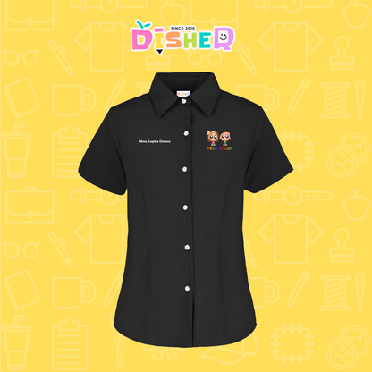 CBGC-D-002 Camisa Bordada Gabardina Manga Corta Dama  I Starcitos preescolar